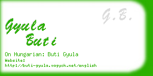 gyula buti business card